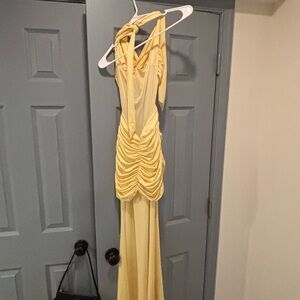 Elegant Yellow Baby Shower Gown